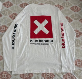 Camiseta Blue Banana Manga Larga Blanca Talla L
