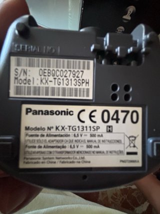 Teléfono Inalámbrico Panasonic Negro
