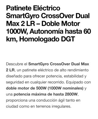 Patinete Eléctrico Doble Motor 2800W
