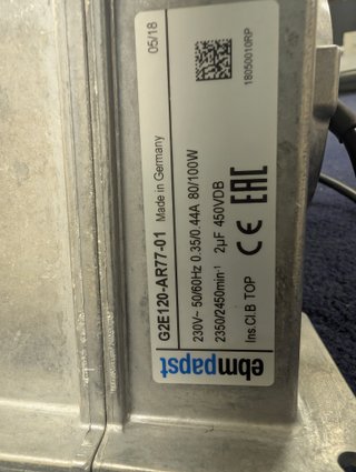 Ventilador Centrífugo 80W Profesional