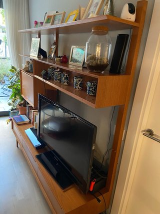 Mueble TV-estantes Portobello roble 3 cajones