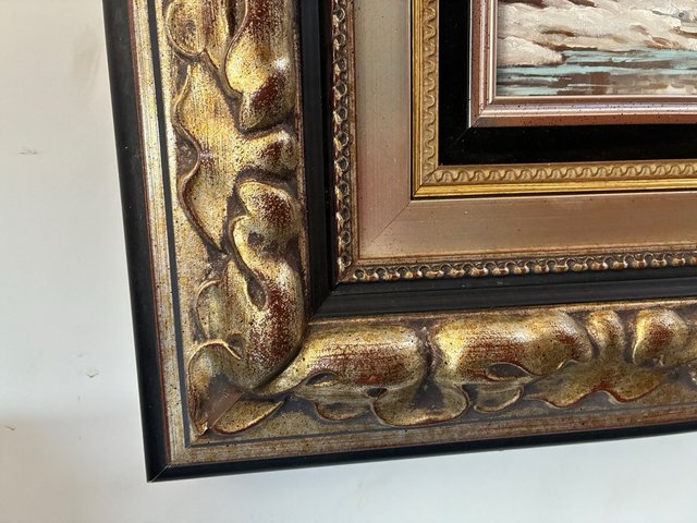 Pintura al óleo Paisaje Invernal Zuñiga
