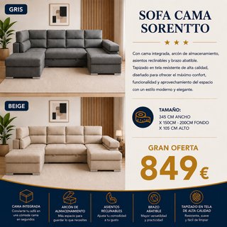 Sofá Camas Envío GRATIS Madrid Barcelona Valencia