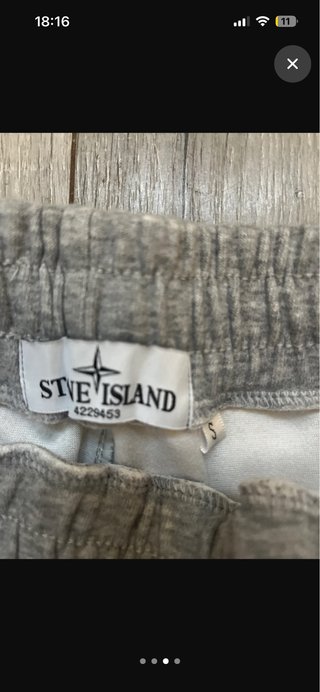 Stone Island Pantalones Cortos Grises