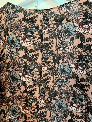 Kimono largo floral rosa