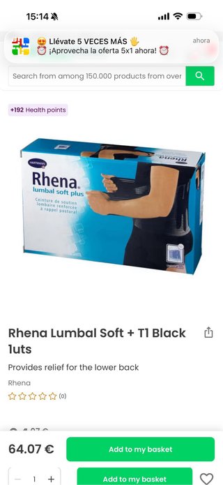 Faja Lumbar Hartmann Rhena Active Talla Única