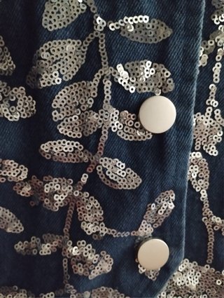 Chaleco vaquero con lentejuelas