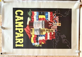 Poster Campari Manifesto Pubblicitario Nino Nanni