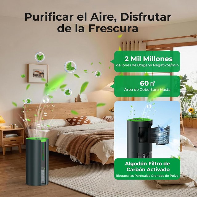 Deshumidificador 16L/Día Gris y Verde
