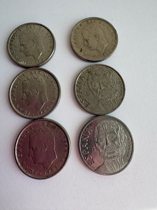 Lote 6 monedas 10 pesetas 1983 1992 1997 – Séneca