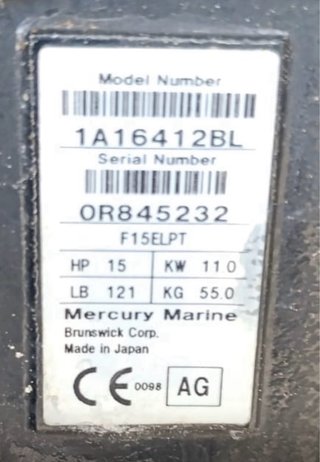 Motor Mercury F15ELPT 15HP EFI