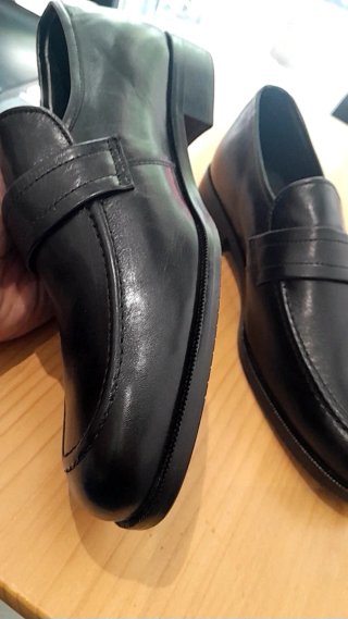 Mocasines de piel negros hombre