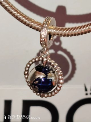 2 Charm Pandora Originali Blu e Verdi