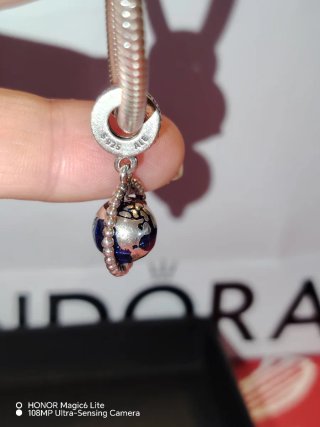 2 Charm Pandora Originali Blu e Verdi