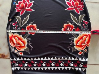 Abito donna fantasia floreale nero