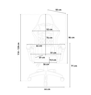Silla Gaming GLI RGB LED Blanca