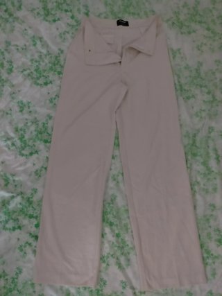 Pantalón fino Pull&Bear beige mujer