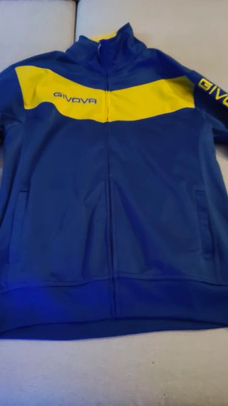 Felpa Givova Blu/Gialla Taglia XXL