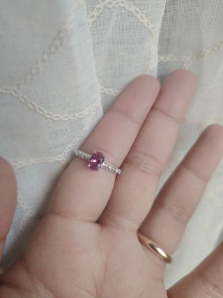 Anello Solitario Alessandrite Pave Regolabile
