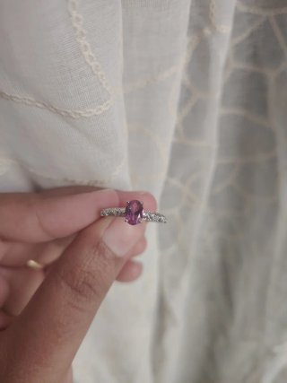 Anello Solitario Alessandrite Pave Regolabile