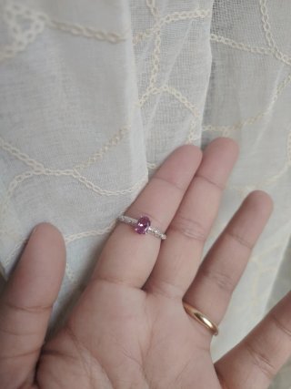 Anello Solitario Alessandrite Pave Regolabile