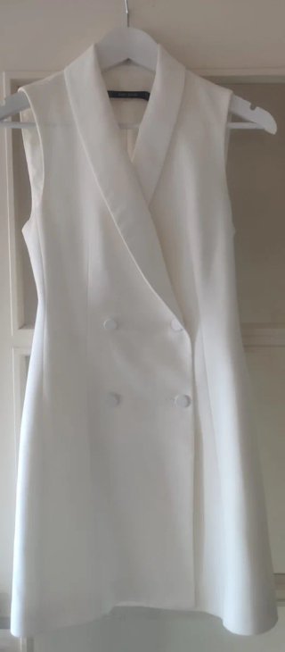 Vestido blazer color blanco Zara Talla S