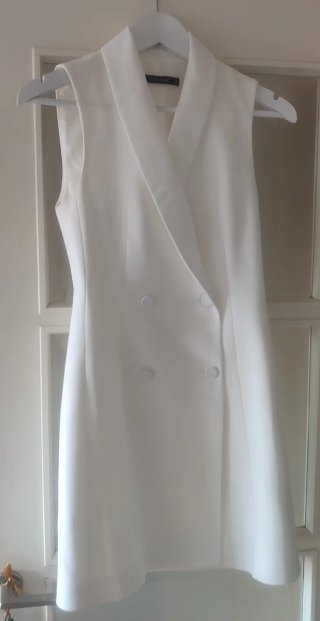 Vestido blazer color blanco Zara Talla S
