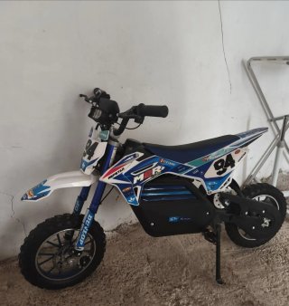 Moto Motocross Infantil Azul y Blanca