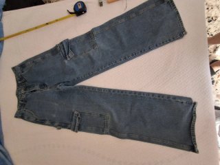 Pantaloni cargo jeans donna