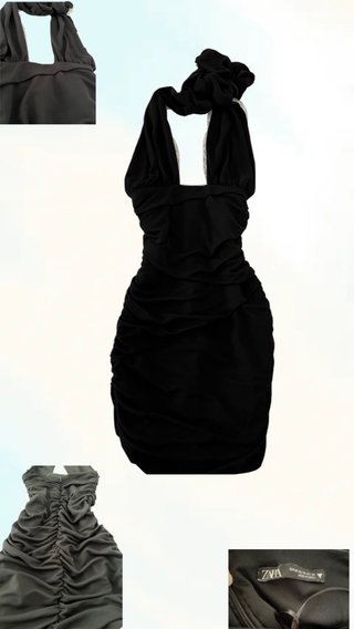 Vestido Negro Zara Talla XS