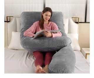 Almohada de embarazo gris