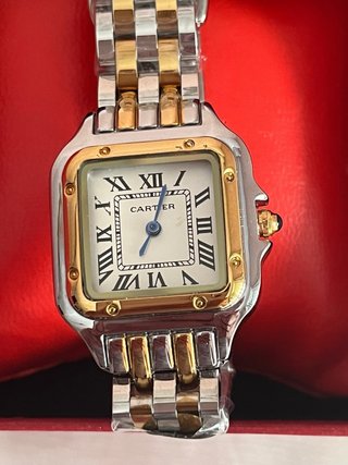 Reloj mujer Cartier Acero Dorado y Plateado