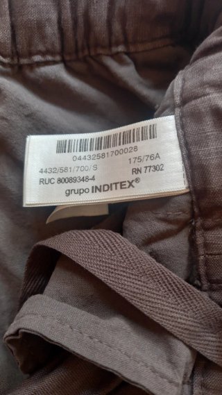 Zara Pantalones Cortos Marrón Oscuro