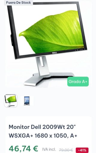 Monitor Dell 2009wt LCD 20pulgadas +regalo