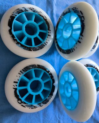 Confezione di 8 Ruote da 100 mm per pattini a rotelle, 85A