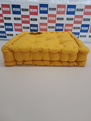 Cojín suelo 40x40 amarillo mostaza asa Atout Ciel