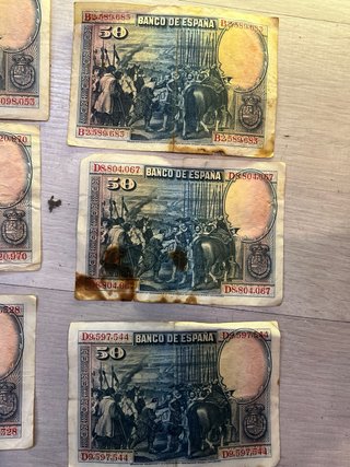 Lote de Billete 50 pesetas 1928 serie D