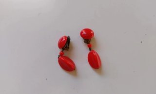Pendientes flamenca vintage rojos