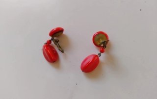 Pendientes flamenca vintage rojos