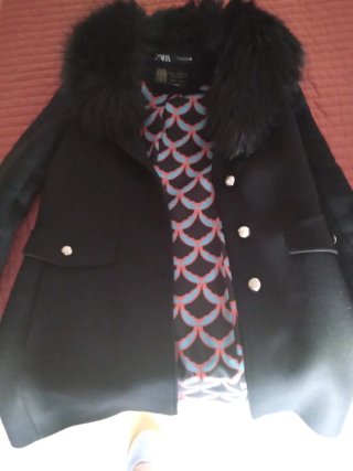 Chaqueta Punto Roma  Mujer Negra Multicolor