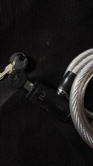 Candado de cable para bicicleta con llaves