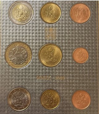 Vaticano 2020 Serie Divisionale 9 Monete FDC