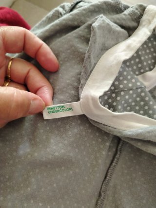Vestito donna pois grigio e bianco