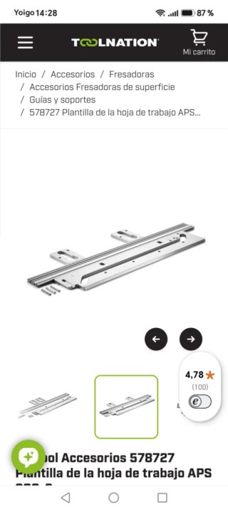Plantilla Festool APS 900/ 3 nueva