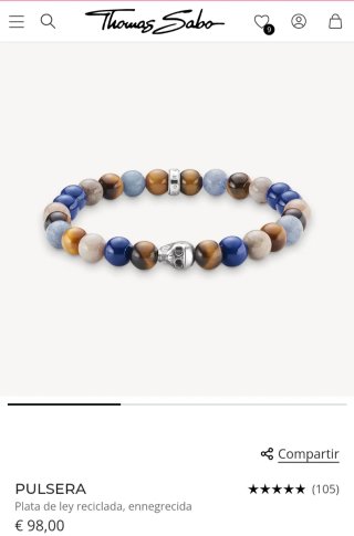 Pulsera Thomas Sabo Calavera y Piedras