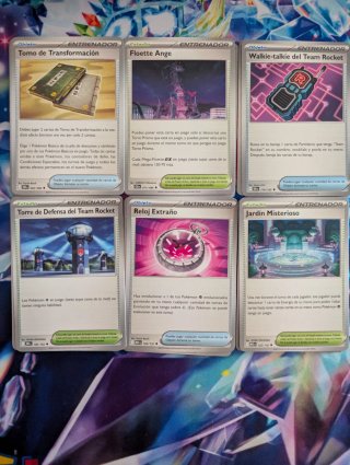 Cartas  Pokémon objetos y herramientas