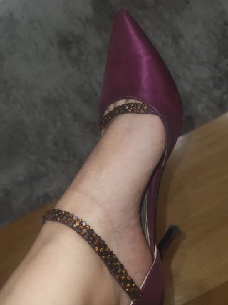 Sapatos Tintoretto Roxo Beringela Salto Alto