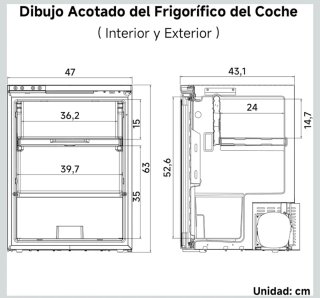 Nevera portátil eléctrica 65L