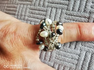 Anello donna con perline