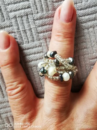 Anello donna con perline